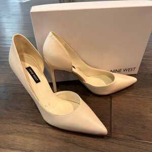 Almost New! Nine West Women's White Stiletto Pumps, Size 8M